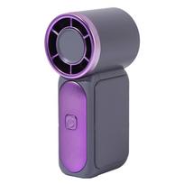 Mini Handheld Fan 3000mAh Portable Turbo Fan with 100 Wind Speed Pocket Fan USB Rechargeable Lightweight for Outdoor Travel tamsiai pilka spalva