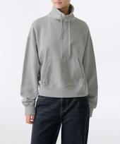 Musinsa Standard Woman Women'S Relaxed String Half Zip Sweatshirt [Medium Grey] Medium Gray/L