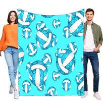 Cute Bear Volleyball Blanket Soft Plush Throw for Cozy Home Decor, Warm Gift for Sports Lovers, Perfect for Sofa, Bed, and Beach Size: 75*100cm, Weight: 230 GSM