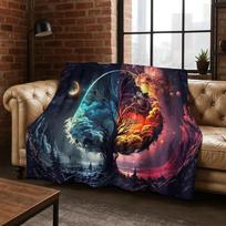 Nature Viking Yggdrasil Norse Tree of Life Flannel Blanket Soft Warm Blanket for Bedroom Room Living Room Travel Camping Picnic Size: 75*100cm, Weight: 230 GSM