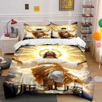 Radiant Jesus with halo. Bedding sets Duvet cover sets Duvet covers Pillowcases(1*Duvet Cover 2*Pillowcases without duvet insert) 135x200cm