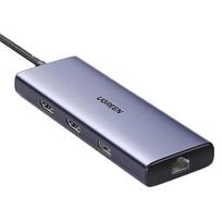 UGREEN USB-C to Dual HDMI & Gigabit Ethernet Hub CN plug (adapter included)