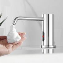Chrome Plated Deck Mounted Modern Automatic Foaming Soap Dispenser Touchless Infrared Sensor Commercial Pump Hotel Toilet