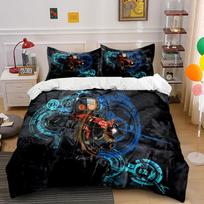 Futuristic soldier with holograms. Bedding sets Duvet cover sets Duvet covers Pillowcases(1*Duvet Cover 2*Pillowcases without duvet insert) 135x200cm