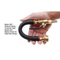 RV Winterizing Blow Out Adapter W Shut-Off Valve 3/4 -11 NH Thread & 1/4  Quick-connect for Motorhome Boat Camper Travel Trailer