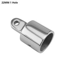 1PC Boat Bimini Top Fitting Deck Hinge Slide Cap 22mm25mm Pipe Eye End Cap External Eye End Canopy Tube Boat Accessories 22MM 1 Hole