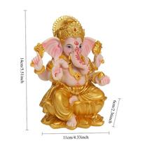 Dervinė Ganešos statulėlė Hindu dramblio dievas išminties ir sėkmės Rankų darbo namų altoriaus dekoras Diwali Pūjai Biuro dovanos idėja