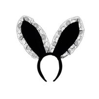 Lace Bunny Ear Headband for Party and Dance 101921 One Size