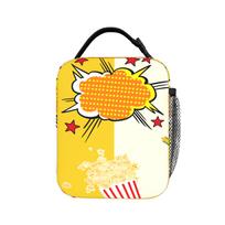 Popcorn-themed Lunch Bag For Unisex  Graphic Design Lunch Box Fun Picnic Cooler Bag Portable Oxford Thermal Lunch Bags One Size