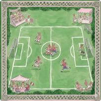 Cute Rabbit Tennis Golf Football Anti-Slip Neoprene Mahjong Mats Table Cover 33  X 33  American Mahjong Mat for Home Table Games 33" x 33"