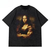 2026 Hot Sale Funny Mona Lisa Fitness T-shirt Muscles Men Women Gym Casual Graphic Short Sleeve T-shirts Unisex Fashion Casual Oversized T Shirt Top L