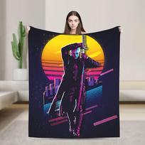 Devil May Cry 5 Dante Blanket Warm Soft Street Trend Plush Throw Blanket For Living Room Camping Flannel Bedspread Bed Cover Size: 75*100cm, Weight: 230 GSM
