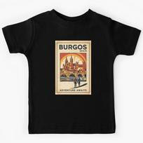 Burgos Spain 1950s Vintage Travel Tourism Kids T-Shirt 130