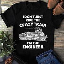 Funny Crazy Train Engineer Shirt For Women Men Train T-Shirt Trains Design - Railroad Engineer Gift - Train Lover 4XL