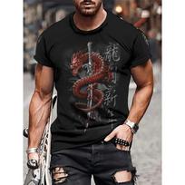 Vintage Men's Japanese Samurai Warrior Print T-shirt Summer Casual Short Sleeve Tops Trend Street Man Clothes XXS