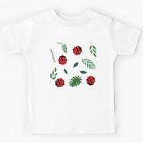 Ladybug And Leaves Pattern Kids T-Shirt 150