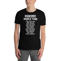 Viking World Tour Men T Shirts Norse Mythology Scandinavia History Cotton Tops S juoda