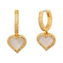 Kate Spade take heart love design copper earrings women's gold KA872 auksas