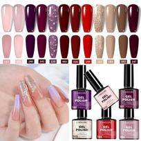 12/8/6-Color Set of Gel Nail Polish—Eco-Friendly, Non-Toxic, Long-Lasting, and Fade-Resistant 12-color lime fog blue set