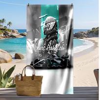 Lewis Hamilton Spausdintas Greitai Džiūstantis Paplūdimio Rankšluostis Super Sugeriantis Minkštas Lengvas Vonios Rankšluostis Baseinui Vasaros Kelionėms 70cmx140cm(27x55inch)