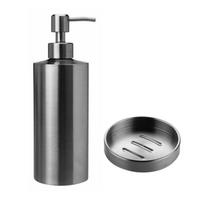 Stainless Steel Soap Dispenser Hand Pressing Sanitizer Liquid Soap Bottle and Soap Dish Combo Hot Sell sidabras