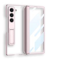For Samsung for Galaxy Z Fold 6 7 Phantom Clear PC Phone Case Pro Camera Protection Stand Back Cover Original GKK Design For Galaxy Z Fold6&Opp Bag rožinė