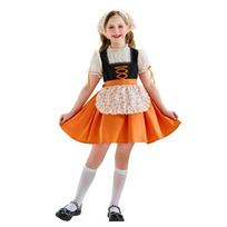 Oktoberfest Dress for Girls Farm Girl Costume - for Oktoberfest Celebrations , Festivals , Costume Parties , and Everyday Wear 160 oranžinė