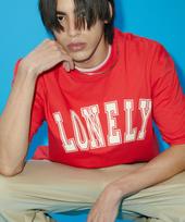 Noang Lonely/Lovely Short Sleeve T Shirt Red Cream Red Cream/S