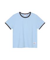 Outdoor Products W Ringer T-Shirts (Sky Blue) Ivory/Free