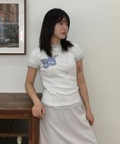 Cargo Bros For Woman American Number Short Sleeve T-Shirt (White) S