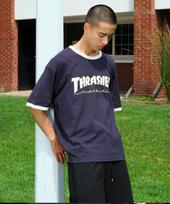 Treasure Magazine Ringer Short Sleeve T-Shirt Dark Navy Dark Navy/M