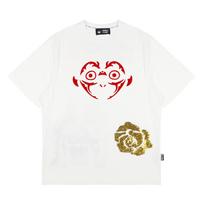 Monkey Flower Unisex M Minhwa Drawing Regular Fit Short Sleeve T-Shirt/Mm1Wts09U White Free