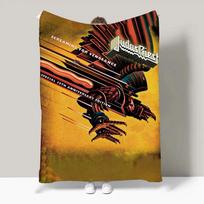 Band J-Judas P-Priest Invincible Shield Blanket Design Lightweight Throw Blanket For Dorms Naps Living Room Custom Blankets Size: 75*100cm, Weight: 230 GSM