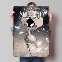 Hollow Knight Silksong Game Art Poster Customized Wall Art Vintage Metal Signs Retro Tin Plaque for Man Cave Decoration Home 20X30CM