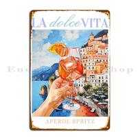 Aperol Spritz Cocktail Print Metal Sign Create Garage Wall Decor Custom Pub Tin Sign Poster 20X30CM