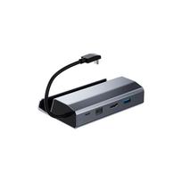 6 in 1 Steam Deck Docking Station 4K 60Hz HDMI Gigabit Ethernet RJ45 100W PD TV Base Stand Holder USB C Hub Splitter pilka spalva