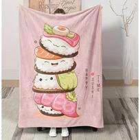 A Sushi Blanket That Looks Like Real Food A Fun Gift for Boys and Girls All Seasons Sofas, Chairs, and Living Room Decor Size: 75*100cm, Weight: 230 GSM