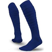 Scrunch Crew Football Socks Spandex/Nylon Knitted Eco-Friendly Quick Dry Cuff Ankle Support Padded Knee High Bottom Spring Adult L mėlyna
