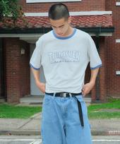 Treasure Magazine Ringer Short Sleeve T-Shirt Light Gray Light Gray/M