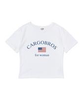 Cargo Bros For Woman Usa Logo Classic Short Sleeve T-Shirt (White) Free