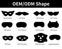 Luxury Memory Foam Blackout velcro Blindfold Sleeping Masks Side Sleeper