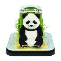 Panda 3D Memo Pad Paper Crafting Notes Sculpture Desk Pen Holder DIY Notes Note Pad with Pen Holder Hole (as the picture,8.4*8.4*6.8cm)