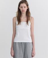 Annies Popo Three Button Sleeveless (White) White