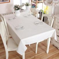Table Cloth Thick Rectangular Tablecloths Linen Cotton Lace Modern Elegant Pure White Table Cover For Dining Table Wedding Event 90X90CM