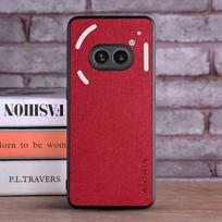 Dėklas for Nothing Telefonas 2A coque Prabangi tekstilė Oda oda minkšta TPU kietas telefono dangtelis funda for nekas telefono 2a dėklas capa Nothing phone 2a raudona