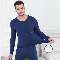 Unisex Spring New Thin Underwear Set Round Neck Slim Long Sleeve Solid Color Casual Soft Elastic Sports Bottoming Pajama Set XL pilka spalva