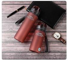 Casino Student Portable Sports Water Bottle - Frosted, Direct-Drink, Bullet Cap, Large Capacity for Outdoors 400ml vyno raudonos spalvos