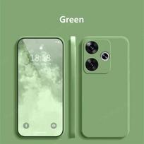 For Poco F6 Liquid Silicone Case For Xiaomi Poco F6 Cover Fundas Coque Soft TPU Camera Protector Phone Case For Poco F6 F5 Pro For Poco F6 žalia