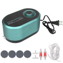Aquarium Oxygen Pump Dual Outlet Quiet Adjustable Fish Tank Air Pump with Air Stone Air Tube Check