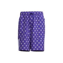 Adidas Neo All Over Print Drawstring Elastic Waist Straight Leg Shorts Unisex Shorts Purple HM2031 M